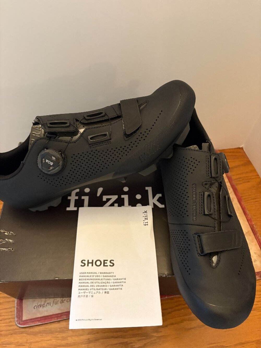 Fizik X5 Terra Cycling Shoes Size 11.75 Black New